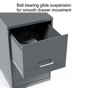 2-Drawer Vertical File Cabinet – Graphite
