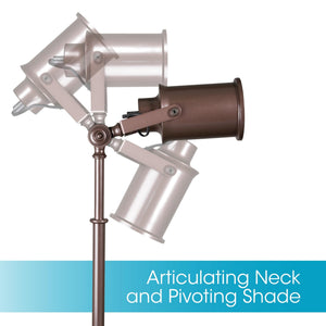 LED Desk Lamp with USB Charging Port & Adjustable Height