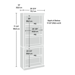 5-Shelf Bookcase with Adjustable Shelves – Classic Cherry