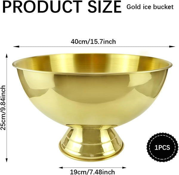 12L Stainless Steel Ice Bucket with Base