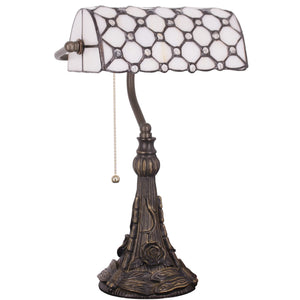 Tiffany Style Stained Glass Table Lamp with Adjustable Angle