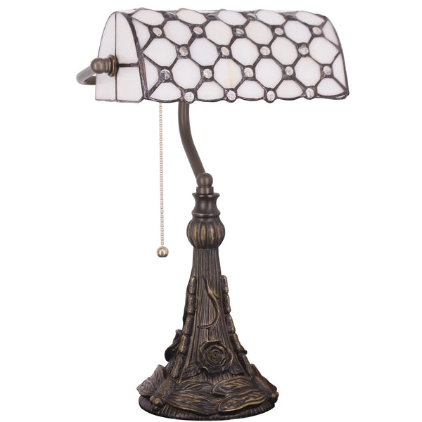 Tiffany Style Stained Glass Table Lamp with Adjustable Angle