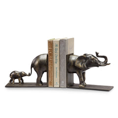 Elephant & Baby Bookends