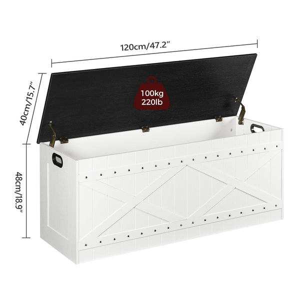 Extra Large Storage Chest with Safety Hinges & Rivets