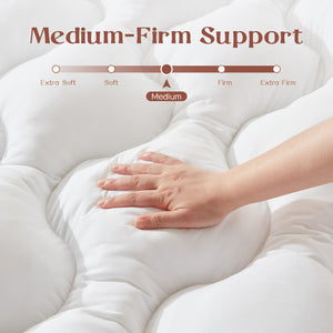 4-Inch Memory Foam Mattress Topper with Anchor Straps
