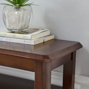 Solid Wood Shoe Storage Bench with 2-Tier Shelf