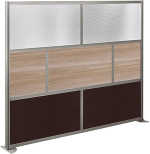 Modern Office Partition Panel – Laminate & Polycarbonate Room Divider 76"H x 96"W