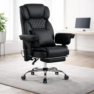 Prestige Heat & Kneading Massage Office Chair with Footrest