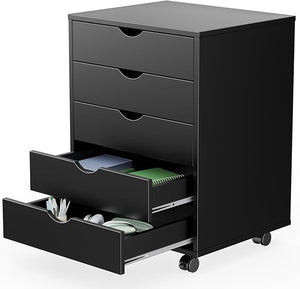 Wooden Drawer Chest with Wheels