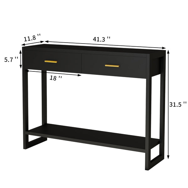Console Table with Motion Sensor Light & Storage Drawers