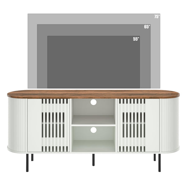 Modern TV Stand for TVs Up to 75" with Adjustable Shelves