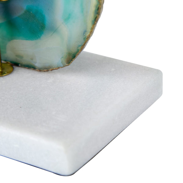 Polished Agate & Marble Bookends Set of 2