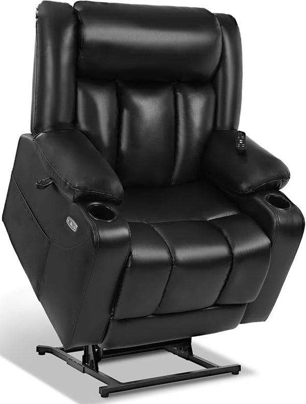 Power Lift Recliner Chair with Massage & Heat — Oversized, 400 lbs