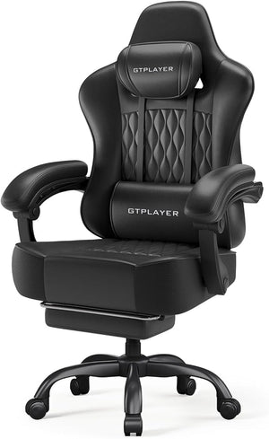 Big and Tall Gaming Chair with Footrest