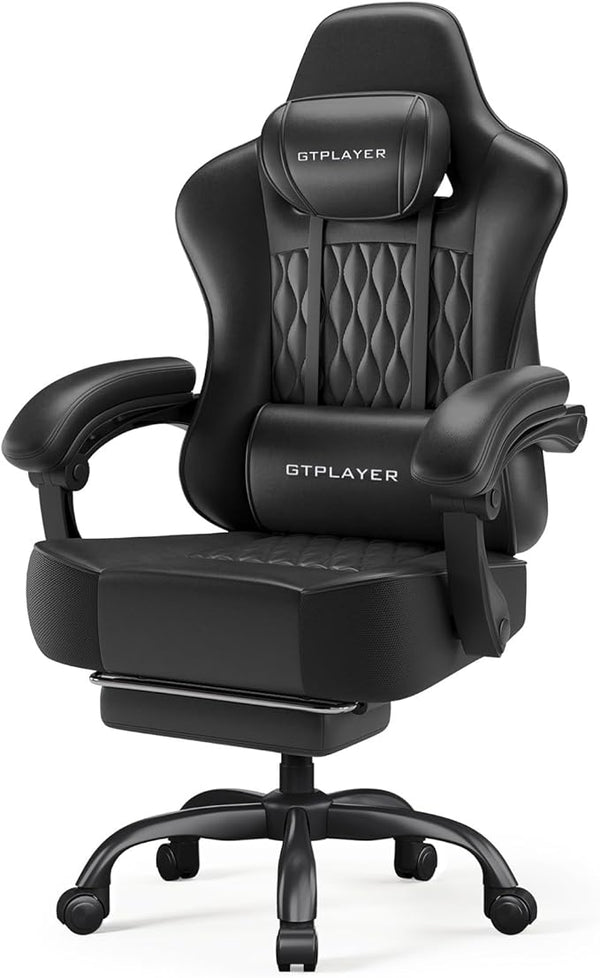 Big and Tall Gaming Chair with Footrest