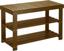 3-Tier Bamboo Shoe Rack Bench with Storage