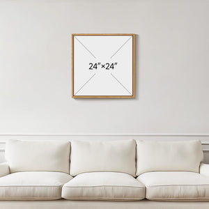 Framed Square Abstract Wall Art 24x24 Inch
