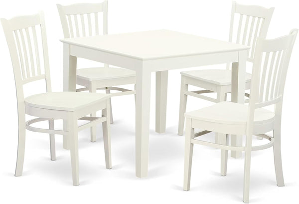 Square Dining Table Set with Chairs – Solid Wood, 3 & 5 Piece
