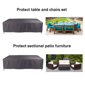 Waterproof Patio Furniture Set Cover Heavy Duty Polyester