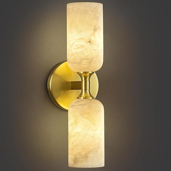 Natural Alabaster Wall Sconce with G9 Bulb – Modern Vanity Light