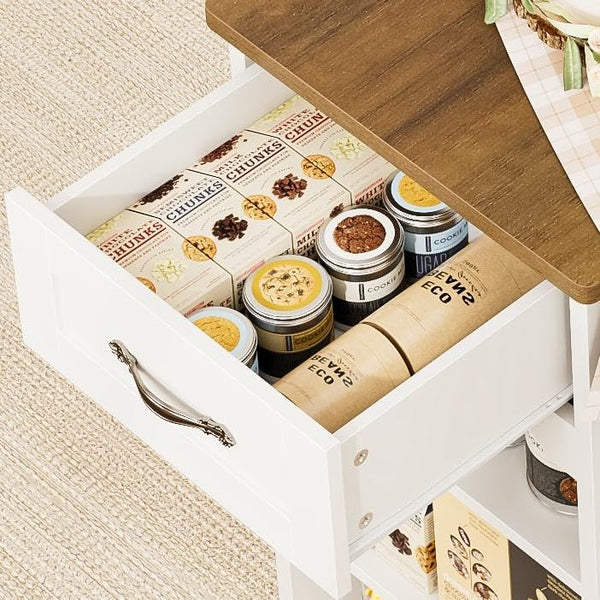 Kitchen Island Cart with Storage on Wheels