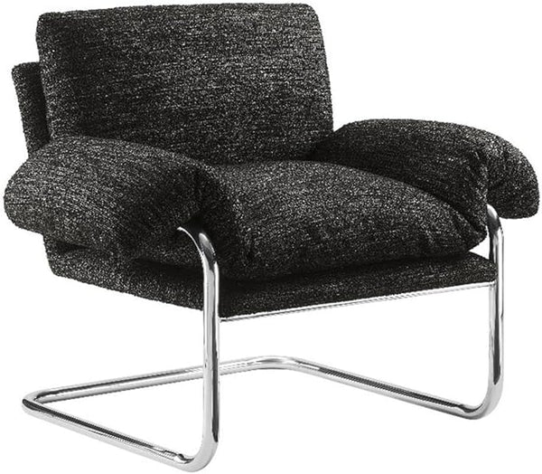 Velvet Accent Armchair with Removable Cushions
