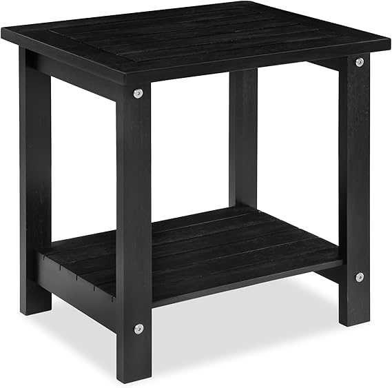 Acacia Wood 2-Tier Side Table