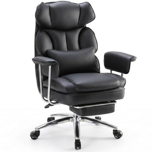 Ergonomic Executive Office Chair with Footrest & Lumbar Support