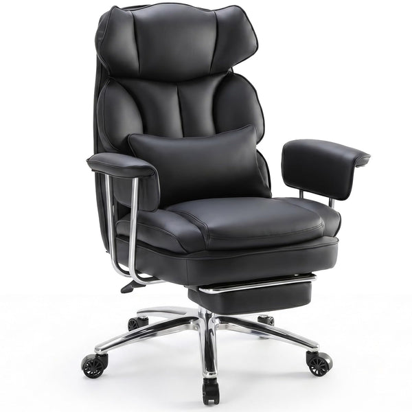 Ergonomic Executive Office Chair with Footrest & Lumbar Support