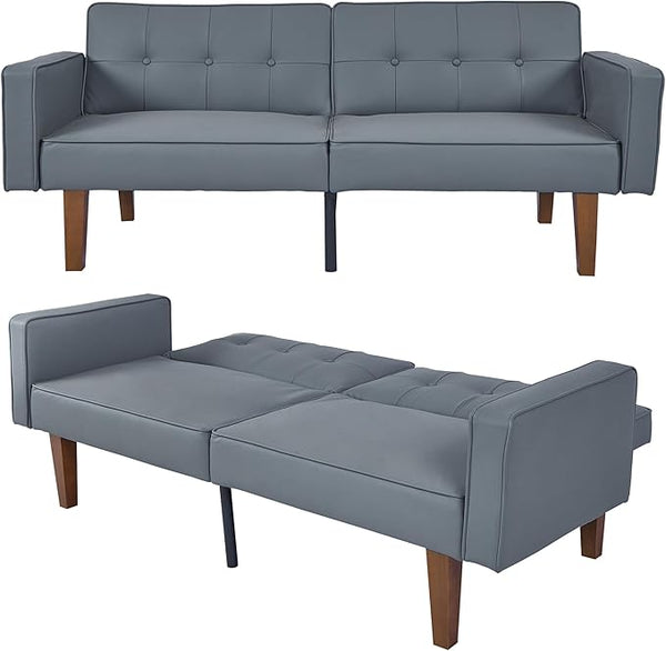Convertible Futon Sofa Bed with Split Back