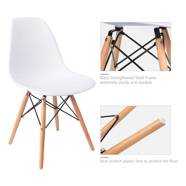 Mid-Century Modern Plastic Dining Chair – Set of 4