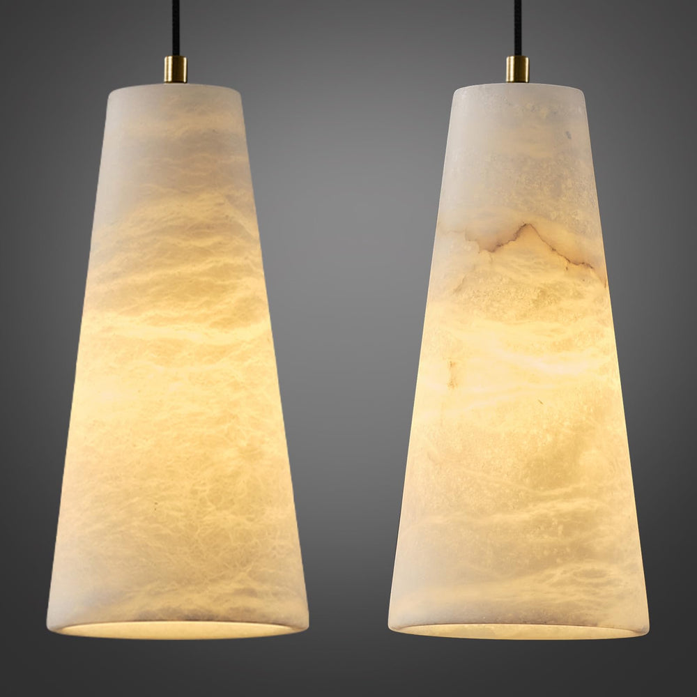 Alabaster Pendant Light – Natural Stone Ceiling Fixture