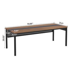 Large Executive Office Desk 70.8 Inch with Privacy Panel