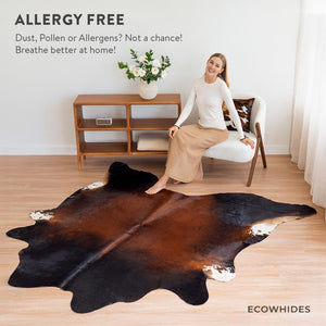 Genuine Cowhide Area Rug 6x7 ft