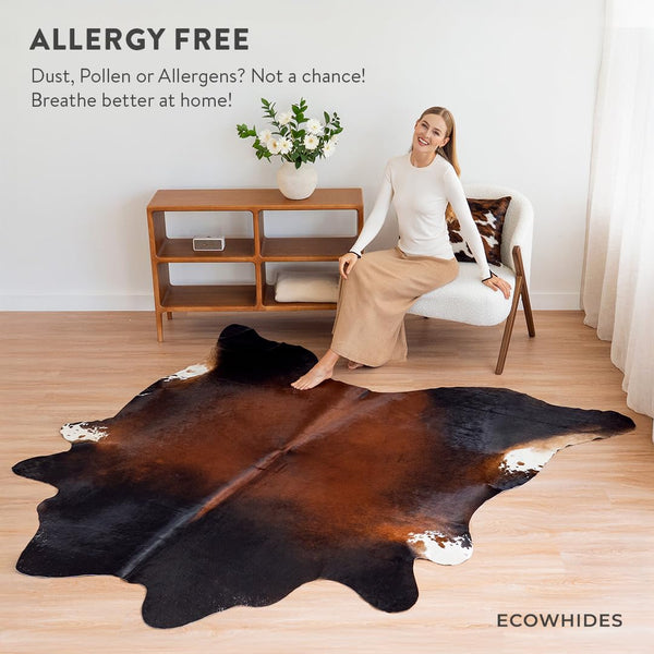 Genuine Cowhide Area Rug 6x7 ft