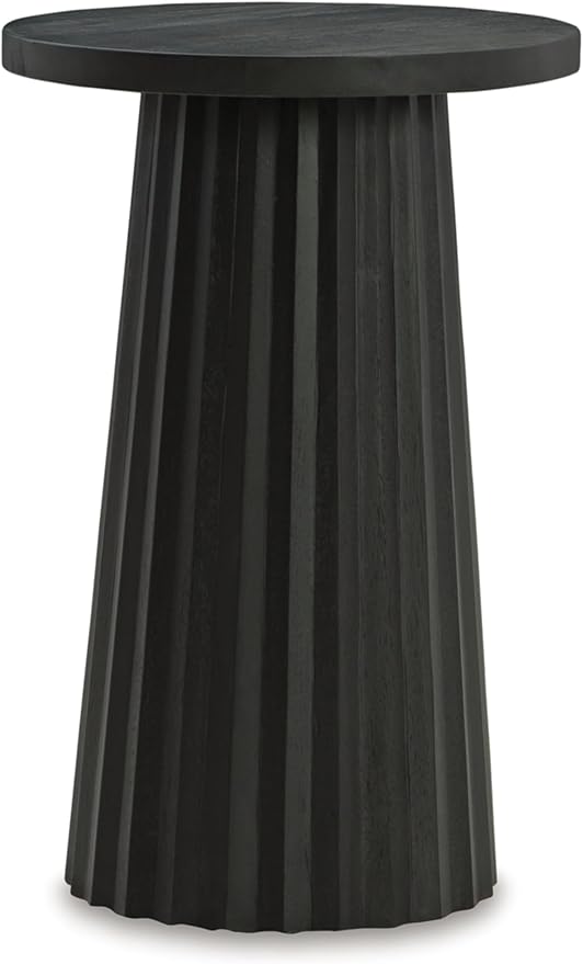 Round Cocktail Accent Table with Lower Shelf