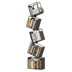 5-Tier Geometric Metal Bookshelf