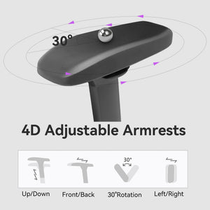 High Back Ergonomic Gaming Chair with 4D Armrests
