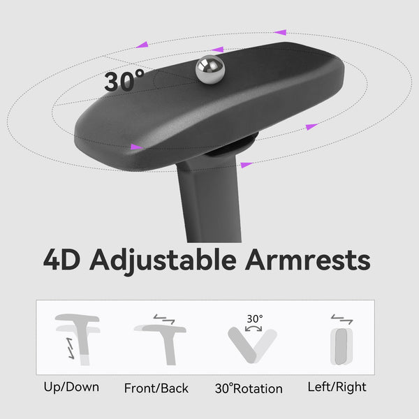 High Back Ergonomic Gaming Chair with 4D Armrests