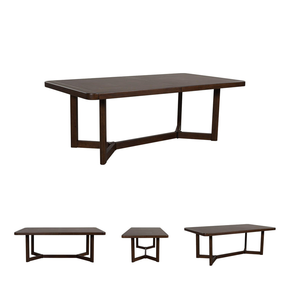 Rectangular Dining Extension Table with Glide System
