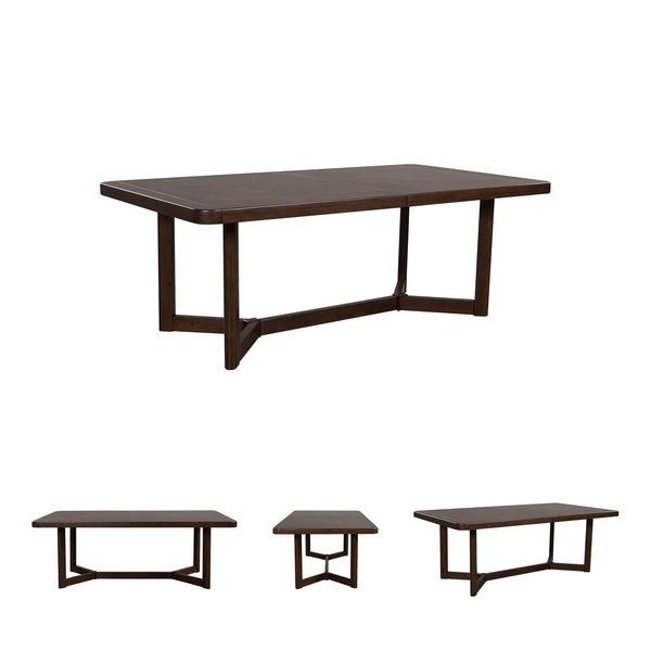 Rectangular Dining Extension Table with Glide System