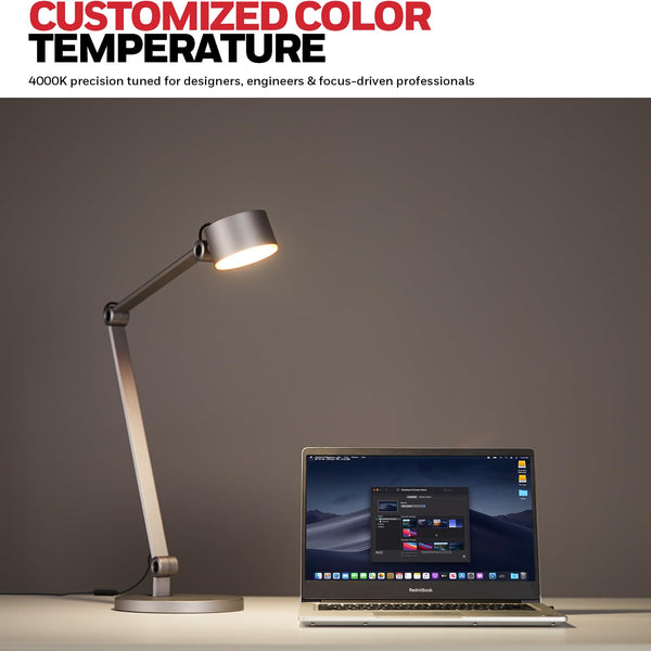 Full Spectrum LED Desk Lamp with Adjustable Swing Arm