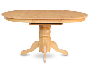 5-Piece Mid-Century Dining Set with Butterfly Leaf Table & 4 Upholstered Chairs
