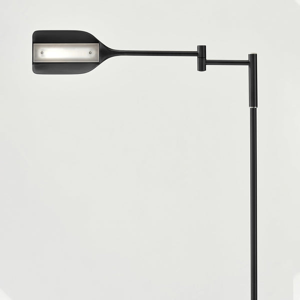 Dimmable LED Pharmacy Floor Lamp with Adjustable Swing Arm