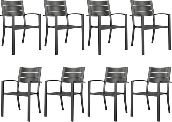 Stackable Metal Outdoor Patio Dining Chairs