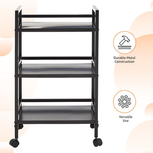3-Tier Metal Rolling Utility Cart