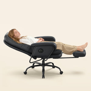 Reclining Chaise Lounge Chair with Footrest & Lumbar Support