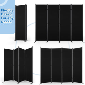 4-Panel Room Divider, 6 ft Folding Privacy Screen