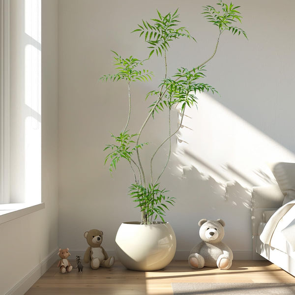 Tall Artificial Mahonia Tree – Indoor Fake Potted Plant