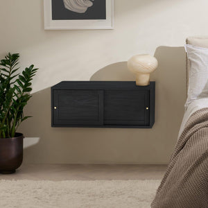 Floating TV Shelf with Wall-Mounted Display & Storage Shelves